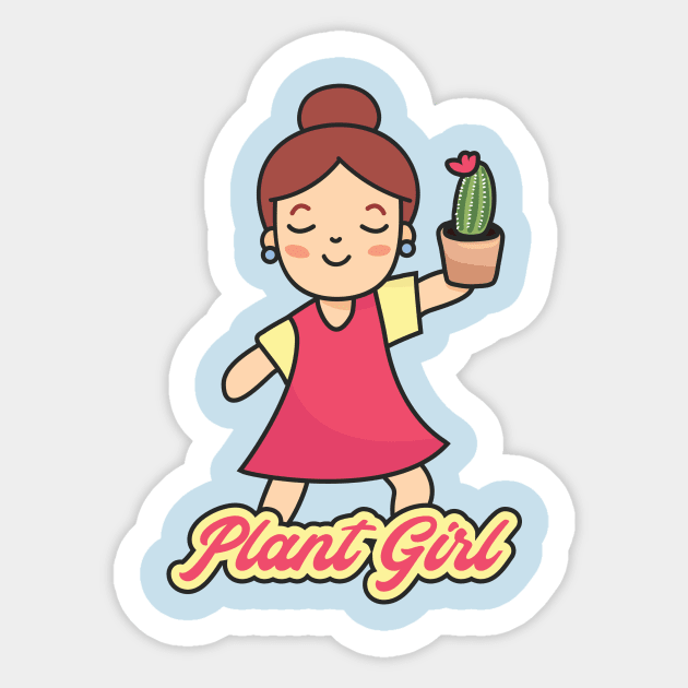 Plant Girl Sticker by Craftee Designs